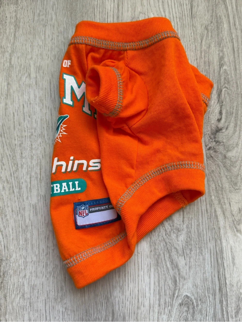 Miami Dolphins - NFL Orange Pet/Puppy Dog Shirt with Team Logo - size XS